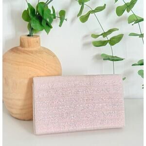 Vintage Valerie Stevens Pink Beaded Sparkly Clutch